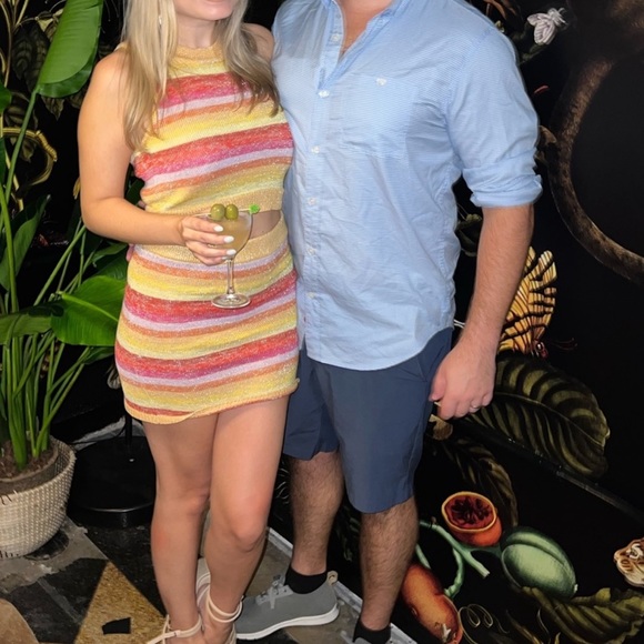 REVOLVE “Lovers + Friends” Stripe Sunset Crop SET - Picture 3 of 6